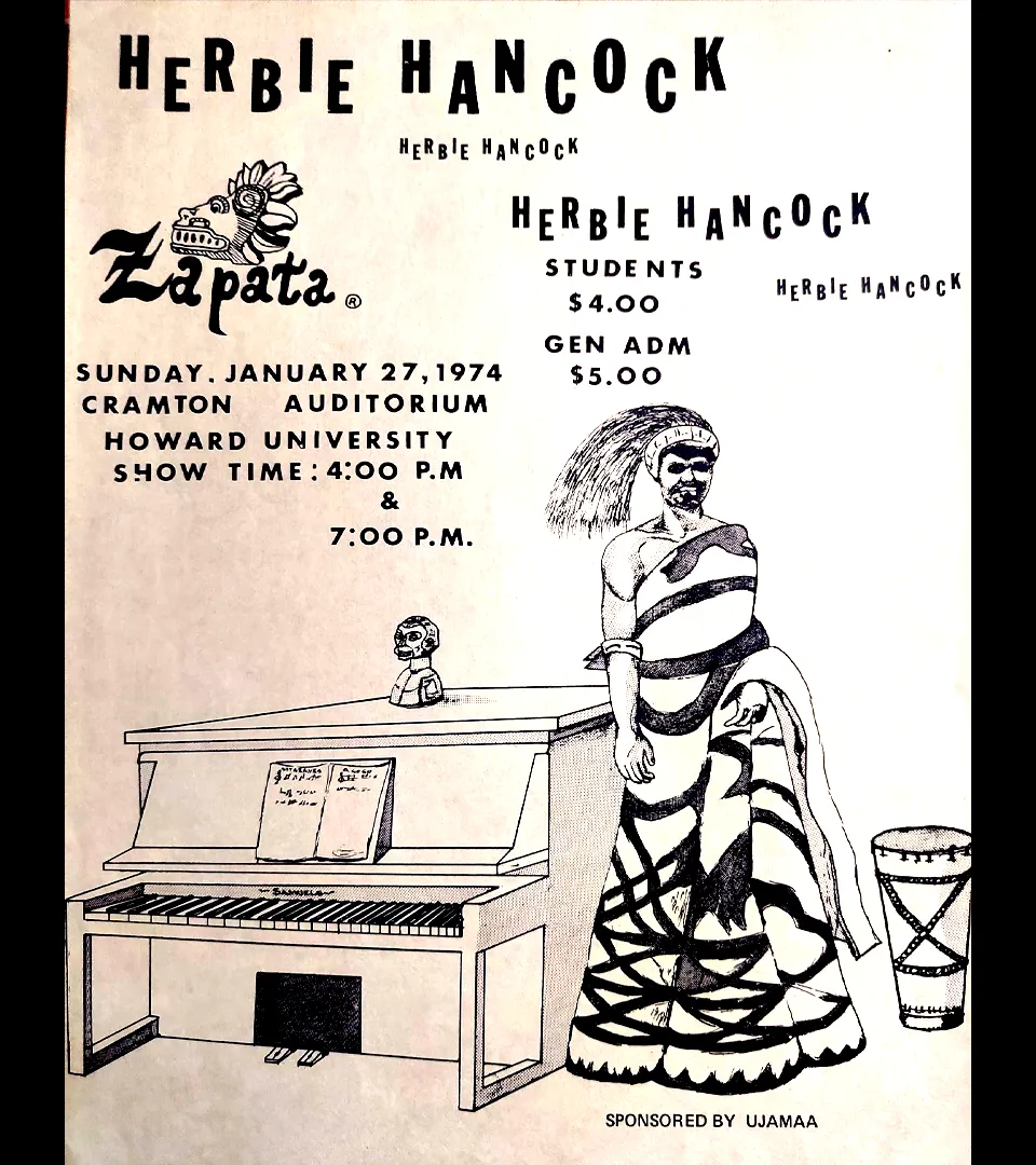 Concert flyer advertising Zapata performance